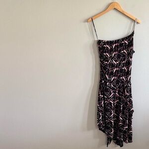Bebe Y2K Asymmetrical One Shoulder Dress